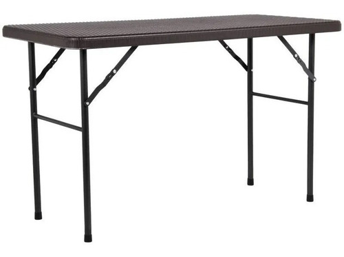 Mesa Plegable Para Camping Tipo Ratán 60x120 Cms