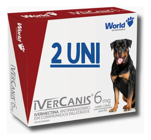 Remedio Canino Para Carrapato 2 Und 6mg 15 A 45 Kg