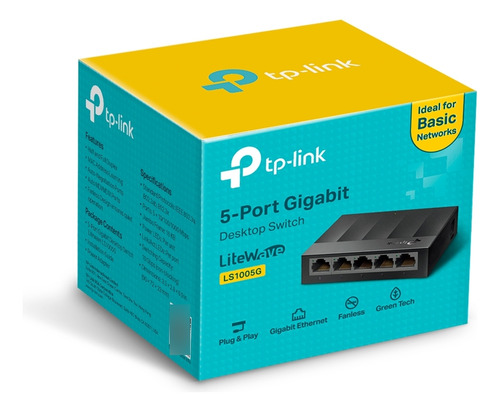 Switch Tp-link Ls1005g 5 Puertos Rj-45 10/100/1000mbps