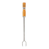 Garfo Churrasqueiro De Aço Inox Com 51 Cm Cabo Madeira