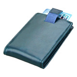 Monedero Multifuncional De Cuero Genuino Rfid Money Clip