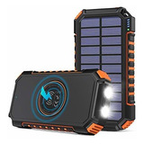 Powerbank Solar Portatil 26800mah Negro Riapow