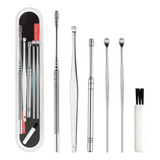 Kit De Eliminación De Cerumen Portátil, 6 Piezas, Acero Inox