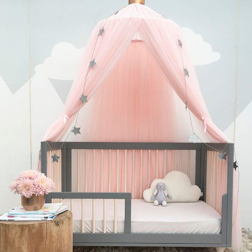 Toldo Para Cama Infantil Home Mosquitera, Elegante, De Malla