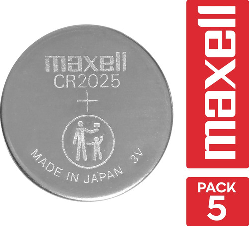 Pack 5 Pilas Cr2025 Maxell Lithium Japonesa 3v