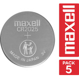 Pack 5 Pilas Cr2025 Maxell Lithium Japonesa 3v