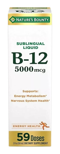  Nature's Bounty Vitamina B12 5000 Mcg Gotas 59 Ml.