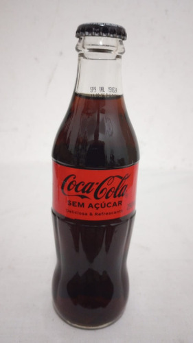Botella Coca Cola Sin Azúcar Brasil. 250ml. De Vidrio 