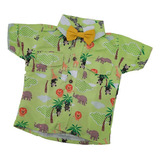 Camisa Safari Infantil Verde Temática 