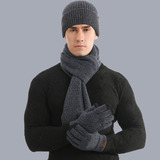 Traje Térmico De Tres Piezas: Gorro, Bufanda, Guantes L