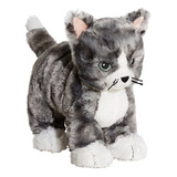 Tierno Gatito Gris Peluche Suave Clásico 20 Cm Gato Bonito