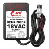 Fonte 18vac Para Mesa Mixer Behringer Eurorack Mixer Mx2004a