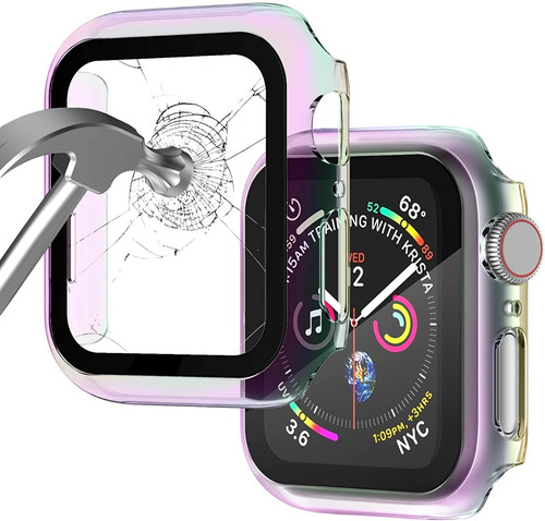 Case Cristal Templado Para Apple Watch Series 6 5 4 3 2 1 Se