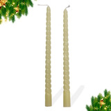 Kit 2 Velas Castiçais Branca -  Natal E Estilo 25cm 
