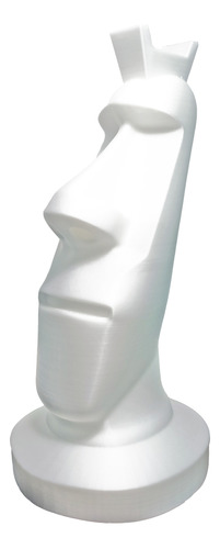 Suporte Headset Fone De Ouvido Estatua Moai Branco