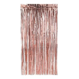 Cortina Metalizada Festa 1m X 2m Cor Rose C/ 8 Un