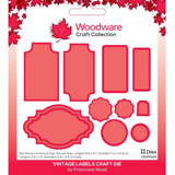 Scrapbooking Set Troqueles Woodware Vintage Labels Etiquetas