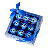 3 De Jabón Perfumado Con Caja De Regalo Cuadrada, Azul