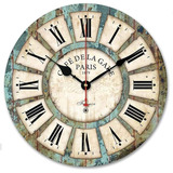 Reloj De Pared Analogo Rústico Vintage Retro