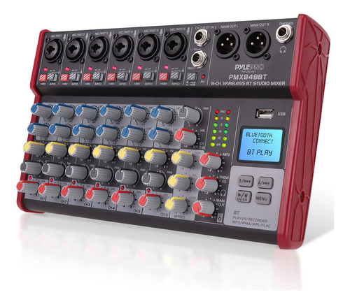 Pyle Mezclador De Audio Profesional Inalámbrico Para Dj, 8 C