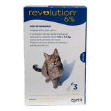 Antipulgas Revolution Gatos 2,5  7,5 Kg 3 Pipetas