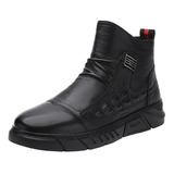 Hombres Casual Zapatos De Cuero De Lujo Martin Chelsea Botas