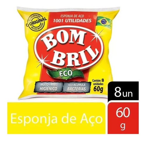 Lã De Aço Eco - 14 Embalagens C/ 8 Unidades - Bombril