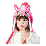 Gorro Touca De Inverno Infantil Quente Menina Coelhinha Rosa