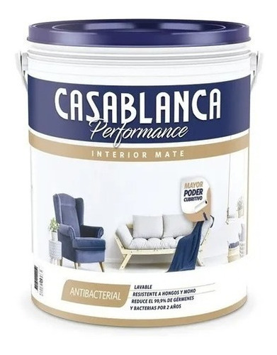 Latex Interior Mate 10 Lt Lavable Casablanca Performance