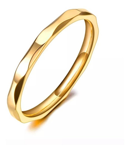 Anillo De Compromiso Para Mujer Laminado En Oro Argolla