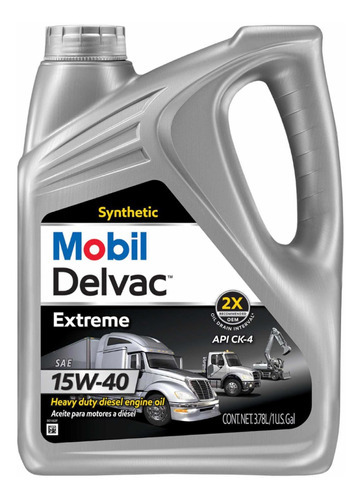 Aceite Mobil Delvac Extreme 100% Sintetico 15w40 Diesel 3.78