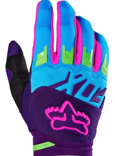 Guantes Fox Dirtpaw Violetas Enduro Moto Cross 