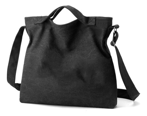 Bolso De Lona Bandolera Al Hombro Tote Bag Con Cremallera