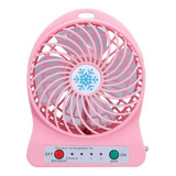 Mini Ventilador Portátil 3 Escritorio De Velocidad Recargabl Color De La Estructura Rosa Diámetro 10 Cm