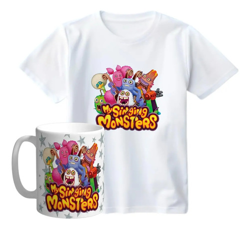 Remera My Singing Monsters Combo Con Taza #002