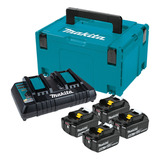 Kit De Alimentacion 5.0ah Makita 4 Baterias Y Cargador Doble