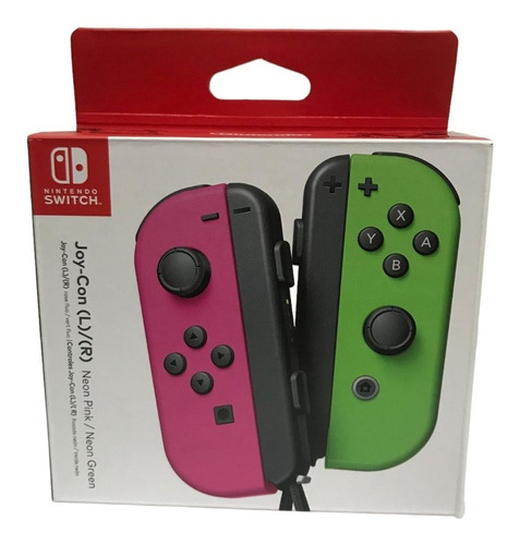 Control Joycon Splatoon Rosa/verde Nintendo Switch