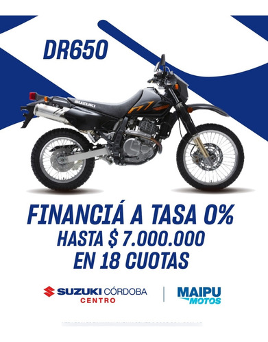 Suzuki Dr 650 0km 2024 -  Anticipo Y Saldo 18 Tasa 0% 