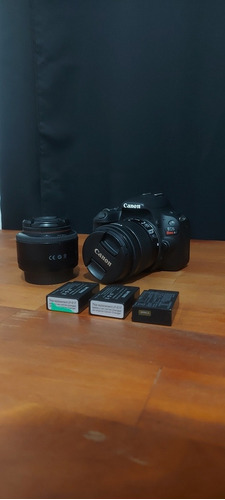 Câmera Dslr Canon Sl2 + Lente Yongnuo 50mm E 3 Baterias