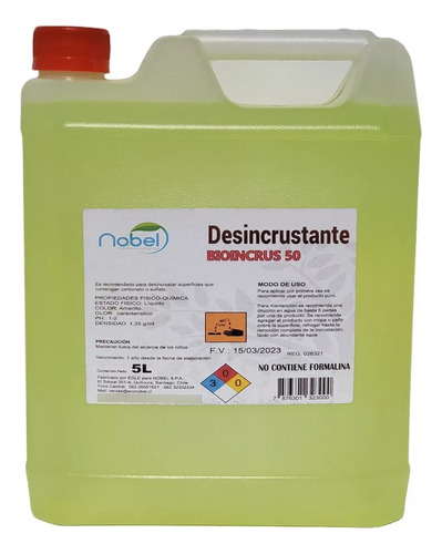 Desincrustante Limpiador Carbonatos Y Sulfatos 5 Litros