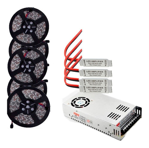Kit Especial X 30mts Completo Tira Luces Led Rgb 5050 Wifi