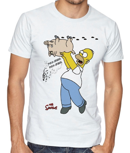 Camiseta Luxo Simpsons Porco Aranha Homer Filme Engraçada