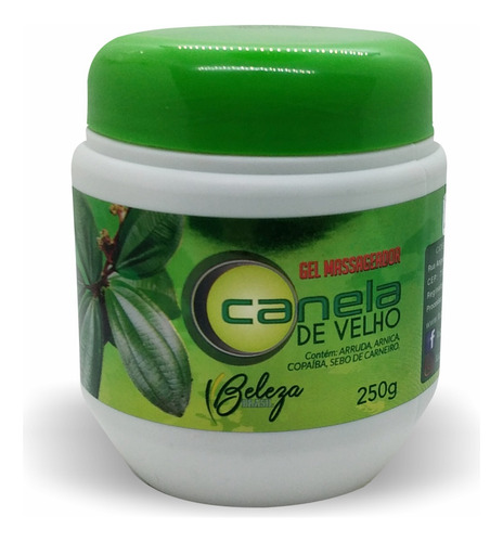 Kit 4un Gel De Massagem Canela De Velho 250gramas