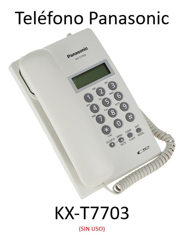 Panasonic Teléfono Kx-t7703x-b, Alámbrico, 16 Teclas, Blanco