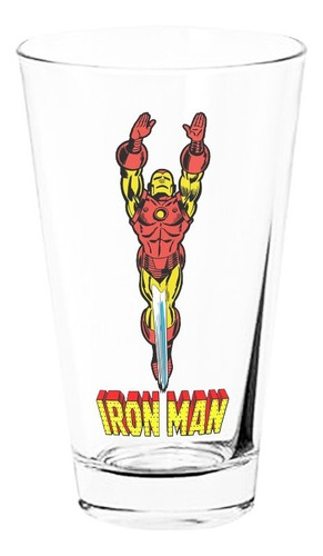 Vaso De Vidrio - Iron Man Retro