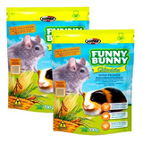 Combo 2 Ração Funny Bunny Chinchila 700g Chinchila Porquinho