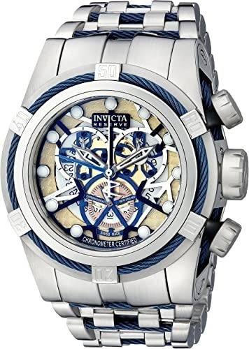 Relógio Invicta Zeus Bolt Skeleton Cromado Blue 100% Origina