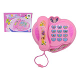 Telefone Musical Infantil Fone Rosa C/ Luz E Som  