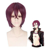 Peluca Cosplay Rin Matsuoka Free! Anime Hombre Mujer Corta S