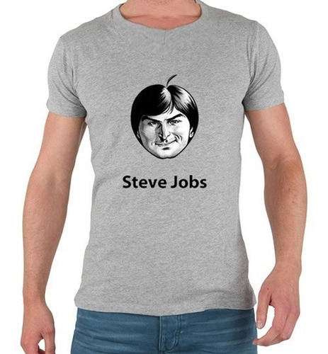 Playera Camiseta Steve Jobs Cara Manzanita Logo Moda Unisex 